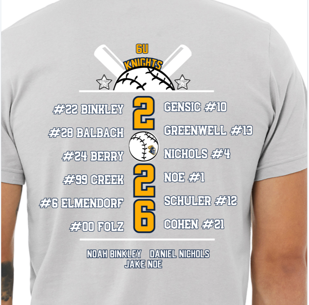 Roster Tee 2X & 3X