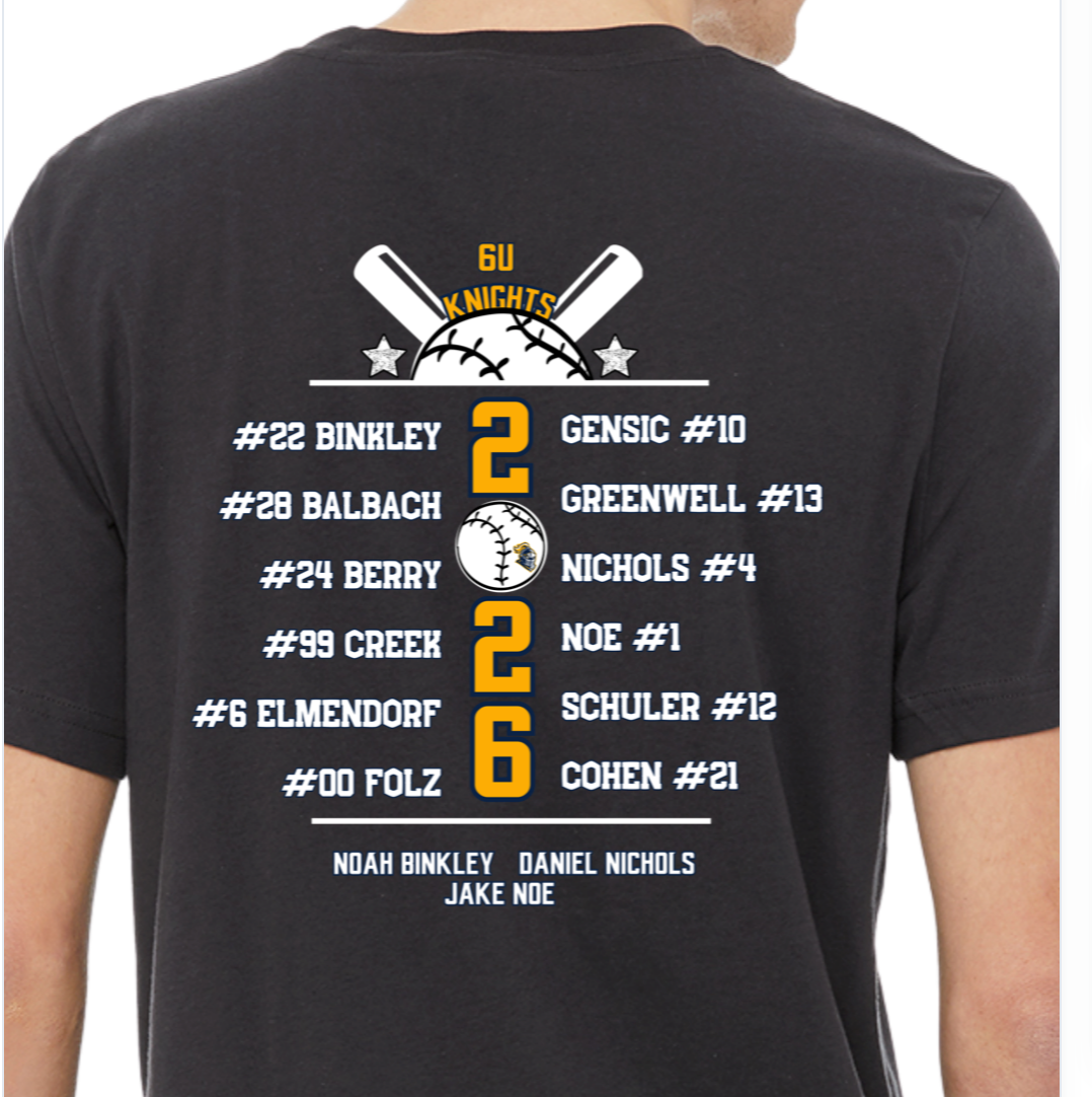 Roster Tee 2X & 3X
