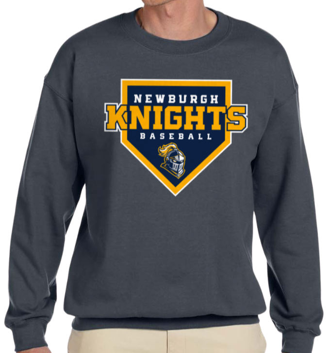 Adult Knights Home Plate Crew Sweatshirt S-XL