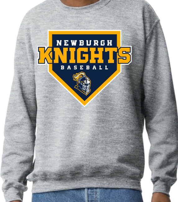 Adult Knights Home Plate Crew Sweatshirt S-XL